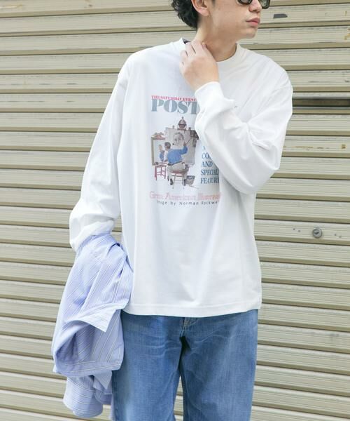 URBAN RESEARCH DOORS / アーバンリサーチ ドアーズ Tシャツ | FORK&SPOON　グラフィックプリントロングスリーブTシャツ | 詳細2