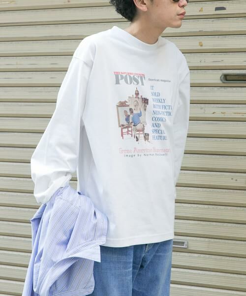 URBAN RESEARCH DOORS / アーバンリサーチ ドアーズ Tシャツ | FORK&SPOON　グラフィックプリントロングスリーブTシャツ | 詳細3