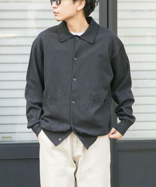 URBAN RESEARCH DOORS / アーバンリサーチ ドアーズ カーディガン・ボレロ | FORK&SPOON　ニットポロカーディガン | 詳細1