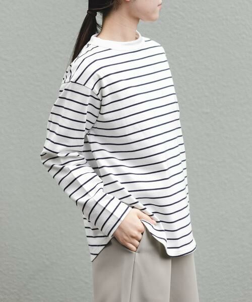 URBAN RESEARCH DOORS / アーバンリサーチ ドアーズ Tシャツ | FORK&SPOON　ボトルネックロングスリーブTシャツ（ホワイト系その他）