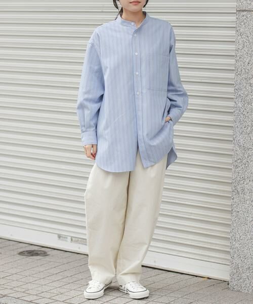 URBAN RESEARCH DOORS / アーバンリサーチ ドアーズ シャツ・ブラウス | FORK&SPOON　PEオックスロングシャツ | 詳細5