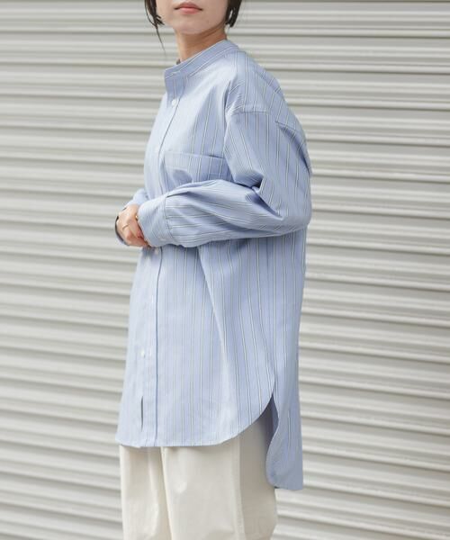 URBAN RESEARCH DOORS / アーバンリサーチ ドアーズ シャツ・ブラウス | FORK&SPOON　PEオックスロングシャツ（ブルー系その他）