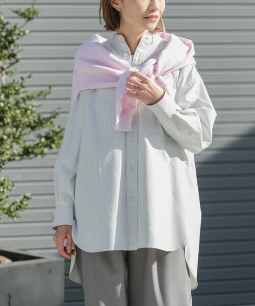 URBAN RESEARCH DOORS / アーバンリサーチ ドアーズ シャツ・ブラウス | FORK&SPOON　PEオックスロングシャツ（グレー系その他）