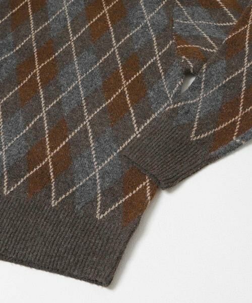 URBAN RESEARCH DOORS / アーバンリサーチ ドアーズ ニット・セーター | FORK&SPOON　アーガイルプルオーバーニット | 詳細3