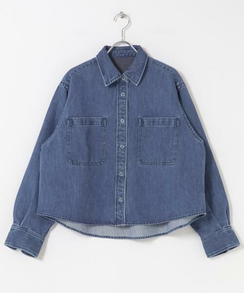 URBAN RESEARCH DOORS / アーバンリサーチ ドアーズ Tシャツ | FORK&SPOON　ペーパーブレンドデニムシャツ | 詳細7