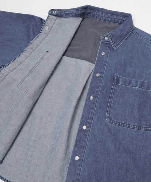 URBAN RESEARCH DOORS / アーバンリサーチ ドアーズ Tシャツ | FORK&SPOON　ペーパーブレンドデニムシャツ | 詳細8