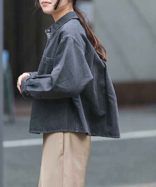 URBAN RESEARCH DOORS / アーバンリサーチ ドアーズ Tシャツ | FORK&SPOON　ペーパーブレンドデニムシャツ | 詳細13