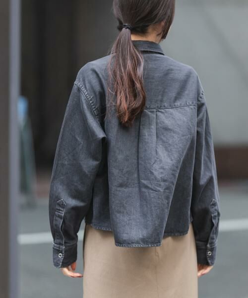 URBAN RESEARCH DOORS / アーバンリサーチ ドアーズ Tシャツ | FORK&SPOON　ペーパーブレンドデニムシャツ | 詳細14