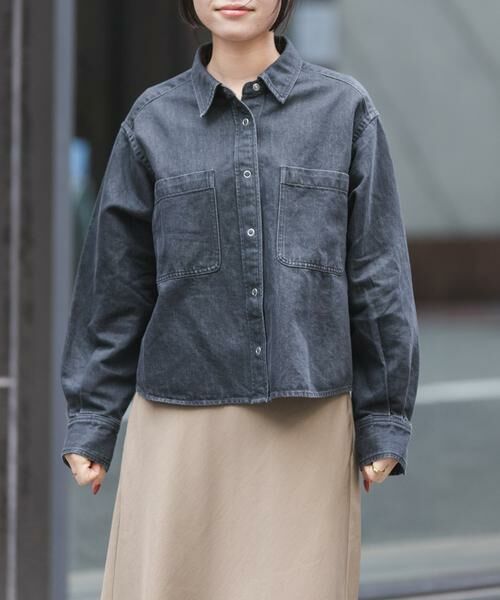 URBAN RESEARCH DOORS / アーバンリサーチ ドアーズ Tシャツ | FORK&SPOON　ペーパーブレンドデニムシャツ | 詳細16