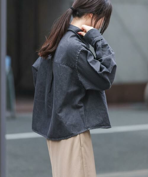 URBAN RESEARCH DOORS / アーバンリサーチ ドアーズ Tシャツ | FORK&SPOON　ペーパーブレンドデニムシャツ | 詳細17