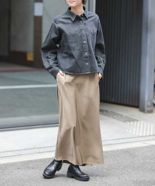 URBAN RESEARCH DOORS / アーバンリサーチ ドアーズ Tシャツ | FORK&SPOON　ペーパーブレンドデニムシャツ | 詳細18