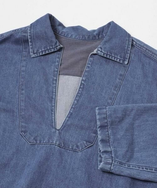 URBAN RESEARCH DOORS / アーバンリサーチ ドアーズ Tシャツ | FORK&SPOON　ペーパーデニムスキッパーシャツ | 詳細8