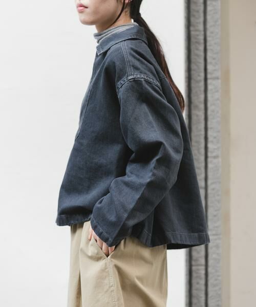 URBAN RESEARCH DOORS / アーバンリサーチ ドアーズ Tシャツ | FORK&SPOON　ペーパーデニムスキッパーシャツ | 詳細10