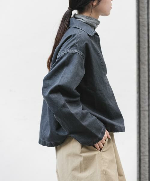 URBAN RESEARCH DOORS / アーバンリサーチ ドアーズ Tシャツ | FORK&SPOON　ペーパーデニムスキッパーシャツ | 詳細14