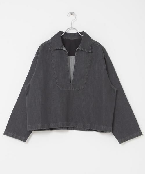 URBAN RESEARCH DOORS / アーバンリサーチ ドアーズ Tシャツ | FORK&SPOON　ペーパーデニムスキッパーシャツ | 詳細16