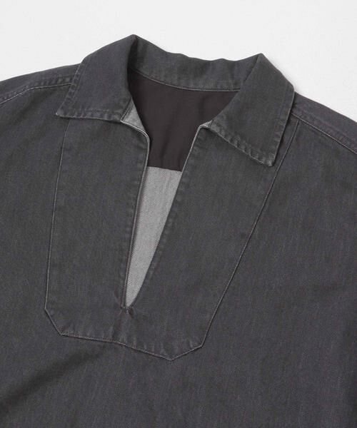 URBAN RESEARCH DOORS / アーバンリサーチ ドアーズ Tシャツ | FORK&SPOON　ペーパーデニムスキッパーシャツ | 詳細17