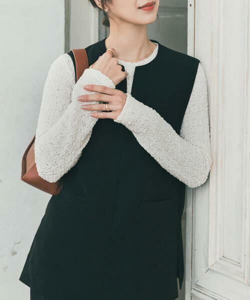 URBAN RESEARCH DOORS / アーバンリサーチ ドアーズ Tシャツ | ポコポコレースロングTシャツ | 詳細1