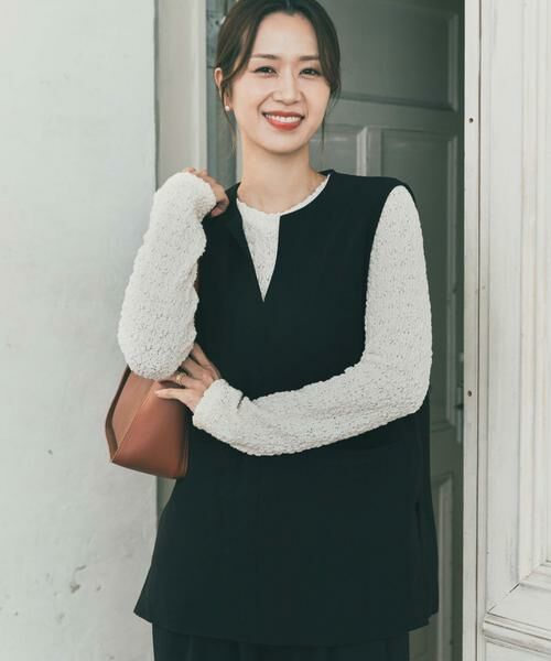 URBAN RESEARCH DOORS / アーバンリサーチ ドアーズ Tシャツ | ポコポコレースロングTシャツ | 詳細2