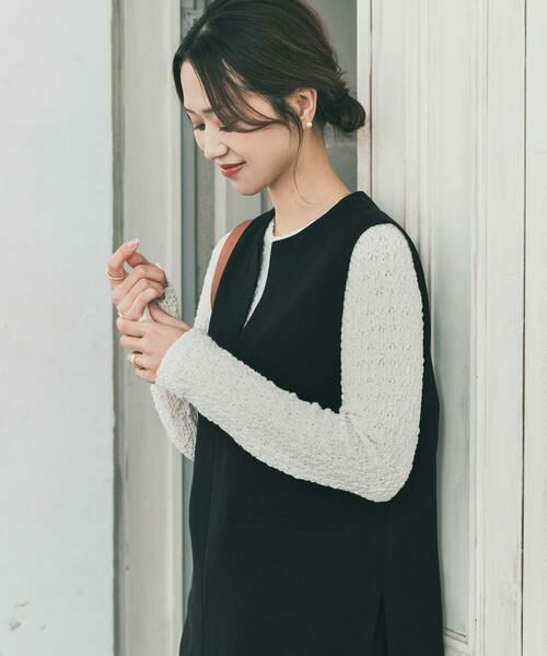 URBAN RESEARCH DOORS / アーバンリサーチ ドアーズ Tシャツ | ポコポコレースロングTシャツ | 詳細4