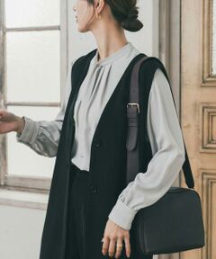 URBAN RESEARCH DOORS / アーバンリサーチ ドアーズ シャツ・ブラウス | リボンポイントタックブラウス