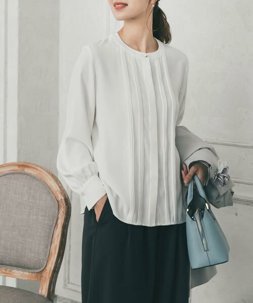 URBAN RESEARCH DOORS / アーバンリサーチ ドアーズ シャツ・ブラウス | ピンタックゴールドボタンブラウス | 詳細16