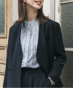 URBAN RESEARCH DOORS / アーバンリサーチ ドアーズ シャツ・ブラウス | フロントフリルスタンドカラーブラウス