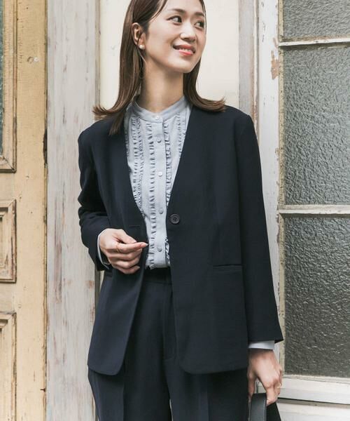 URBAN RESEARCH DOORS / アーバンリサーチ ドアーズ シャツ・ブラウス | フロントフリルスタンドカラーブラウス | 詳細2