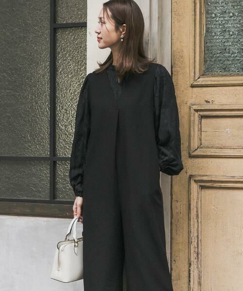 URBAN RESEARCH DOORS / アーバンリサーチ ドアーズ サロペット・オールインワン | Vネックタックオールインワン | 詳細1