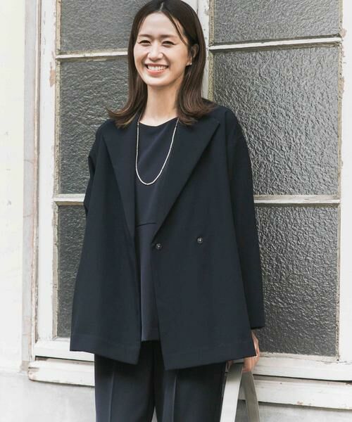 URBAN RESEARCH DOORS / アーバンリサーチ ドアーズ その他アウター | ダブルクロスショートコート（ネイビー）