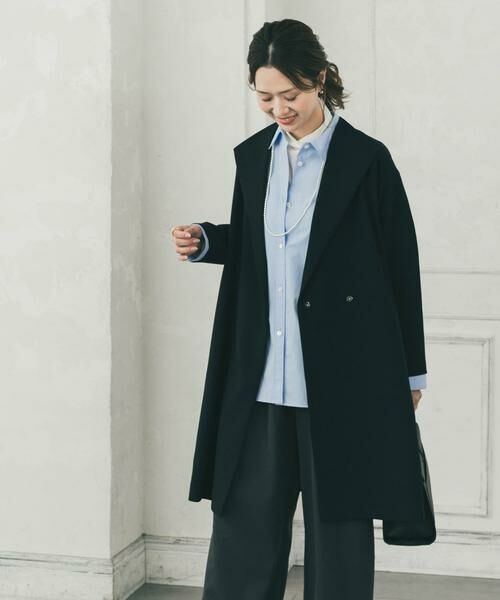 URBAN RESEARCH DOORS / アーバンリサーチ ドアーズ その他アウター | 『WEB限定』ダブルクロスガウンコート | 詳細1