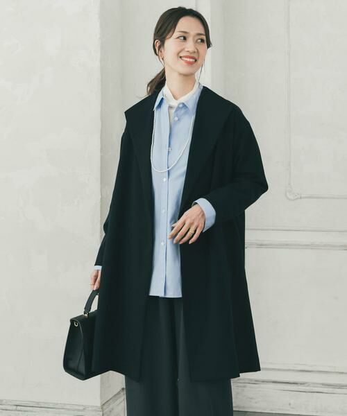 URBAN RESEARCH DOORS / アーバンリサーチ ドアーズ その他アウター | 『WEB限定』ダブルクロスガウンコート（ネイビー）