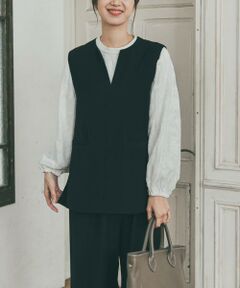 URBAN RESEARCH DOORS / アーバンリサーチ ドアーズ ベスト | スリットネックベスト