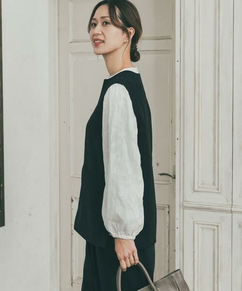 URBAN RESEARCH DOORS / アーバンリサーチ ドアーズ ベスト | スリットネックベスト | 詳細4