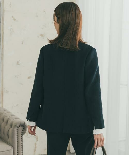 URBAN RESEARCH DOORS / アーバンリサーチ ドアーズ テーラードジャケット | ツィードVネックロングジャケット | 詳細4