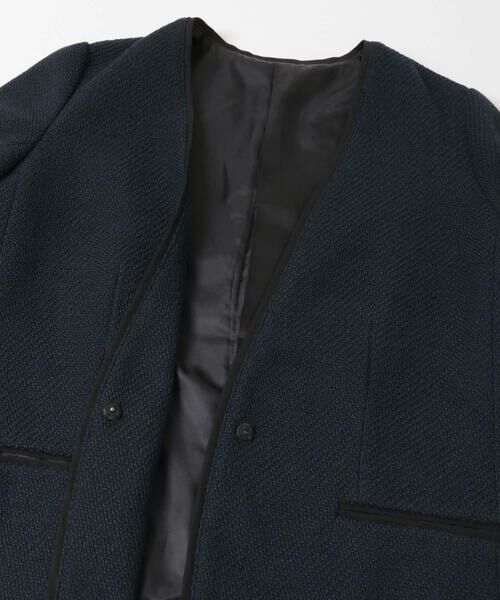 URBAN RESEARCH DOORS / アーバンリサーチ ドアーズ テーラードジャケット | ツィードVネックロングジャケット | 詳細9