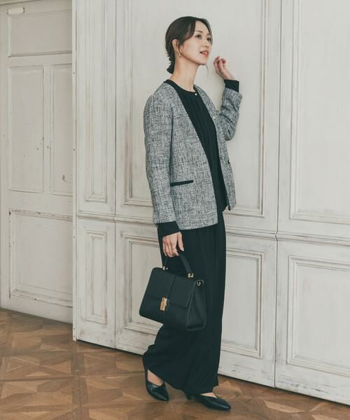 URBAN RESEARCH DOORS / アーバンリサーチ ドアーズ テーラードジャケット | ツィードVネックロングジャケット | 詳細19