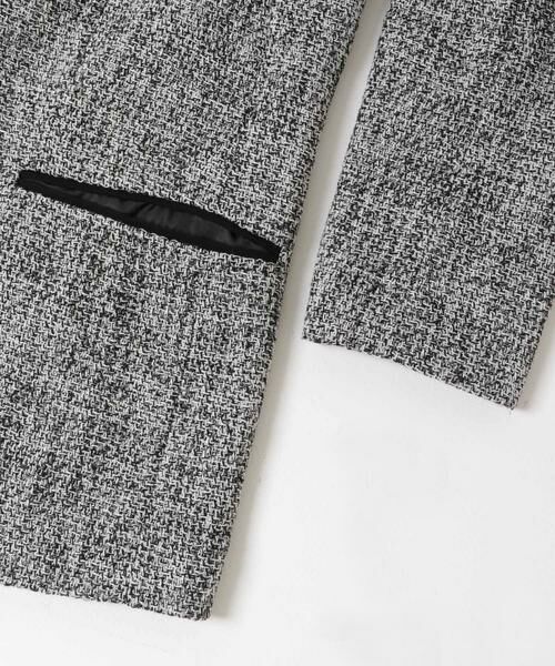 URBAN RESEARCH DOORS / アーバンリサーチ ドアーズ テーラードジャケット | ツィードVネックロングジャケット | 詳細22