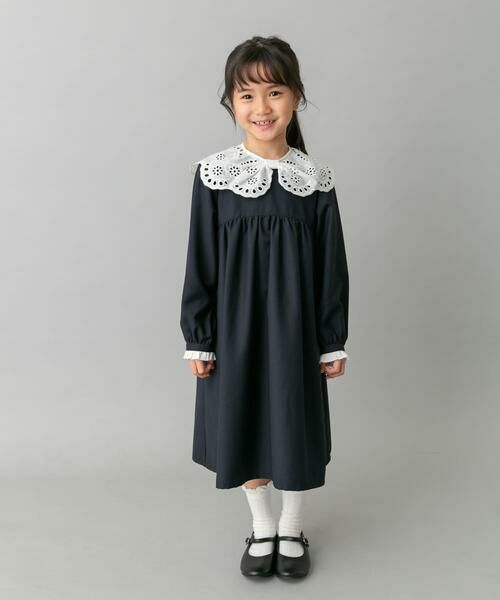 URBAN RESEARCH DOORS / アーバンリサーチ ドアーズ ワンピース | スカラーレース襟ワンピース(KIDS) | 詳細1