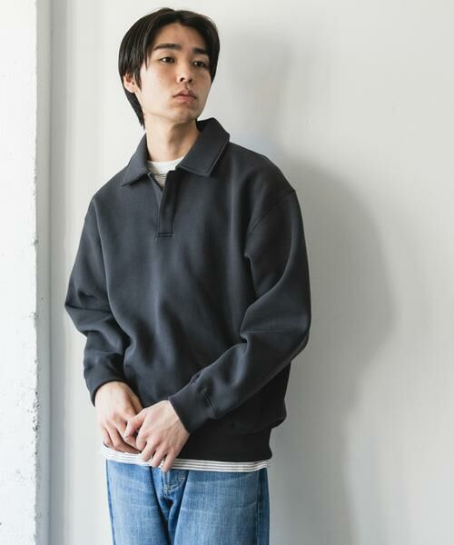 URBAN RESEARCH DOORS / アーバンリサーチ ドアーズ スウェット | 裏起毛スウェットポロシャツ | 詳細1