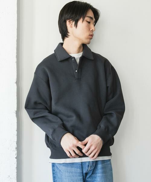 URBAN RESEARCH DOORS / アーバンリサーチ ドアーズ スウェット | 裏起毛スウェットポロシャツ | 詳細2