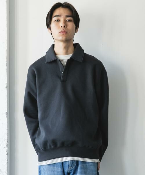 URBAN RESEARCH DOORS / アーバンリサーチ ドアーズ スウェット | 裏起毛スウェットポロシャツ | 詳細3