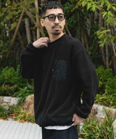 URBAN RESEARCH DOORS / アーバンリサーチ ドアーズ Tシャツ | ナイロン ドッキング フリースプルオーバー