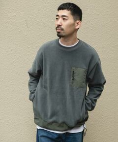 URBAN RESEARCH DOORS / アーバンリサーチ ドアーズ Tシャツ | ナイロン ドッキング フリースプルオーバー