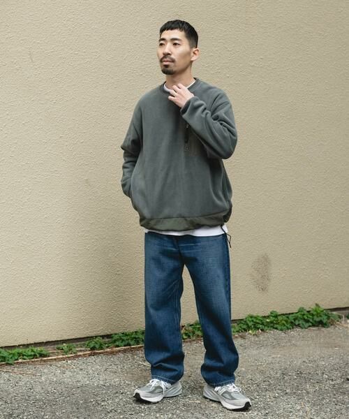 URBAN RESEARCH DOORS / アーバンリサーチ ドアーズ Tシャツ | ナイロン ドッキング フリースプルオーバー | 詳細15