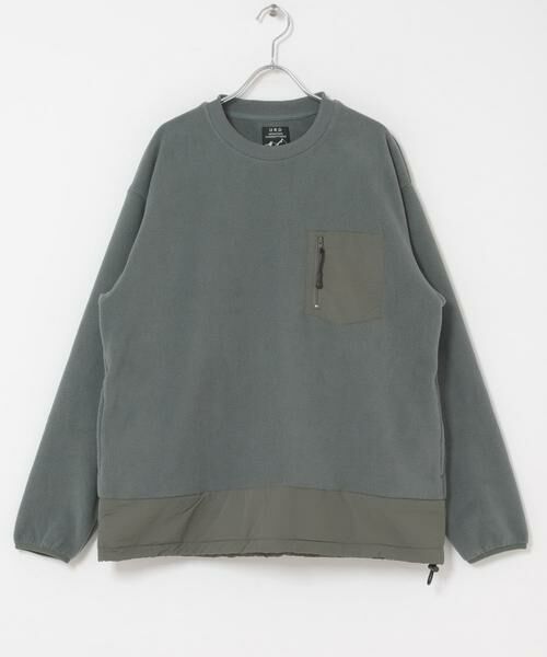 URBAN RESEARCH DOORS / アーバンリサーチ ドアーズ Tシャツ | ナイロン ドッキング フリースプルオーバー | 詳細16