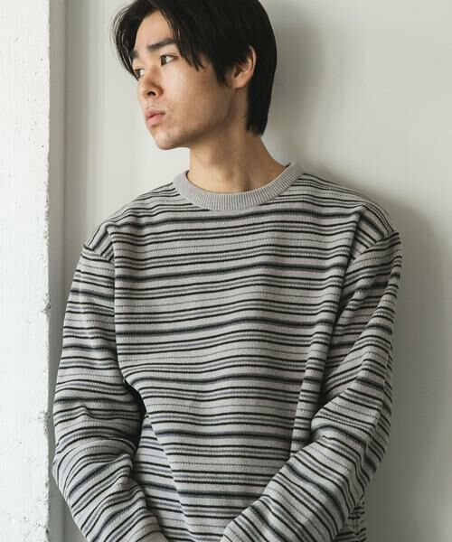 URBAN RESEARCH DOORS / アーバンリサーチ ドアーズ ニット・セーター | モールマルチボーダーニット | 詳細1