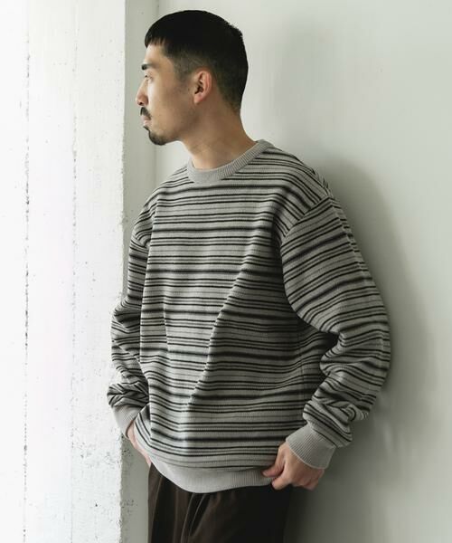 URBAN RESEARCH DOORS / アーバンリサーチ ドアーズ ニット・セーター | モールマルチボーダーニット | 詳細10