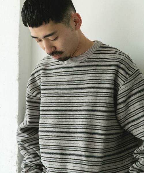 URBAN RESEARCH DOORS / アーバンリサーチ ドアーズ ニット・セーター | モールマルチボーダーニット | 詳細12