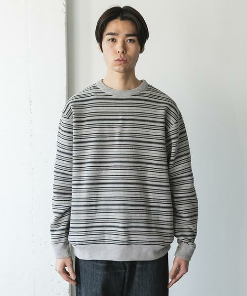 URBAN RESEARCH DOORS / アーバンリサーチ ドアーズ ニット・セーター | モールマルチボーダーニット | 詳細15