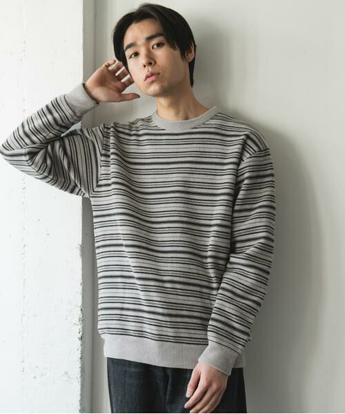 URBAN RESEARCH DOORS / アーバンリサーチ ドアーズ ニット・セーター | モールマルチボーダーニット | 詳細3